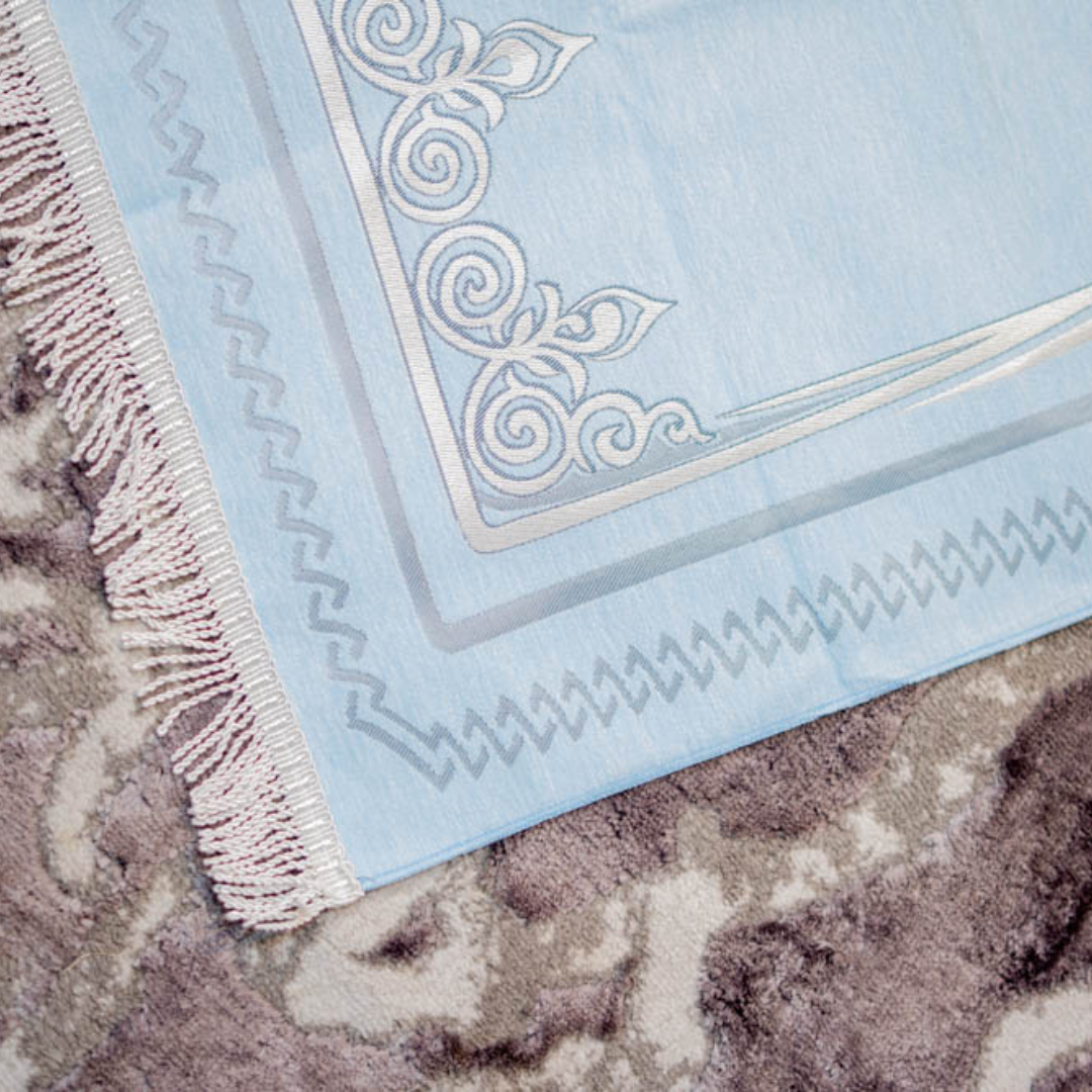 A3 HOME Tapis de prière Al Makam bleu ciel